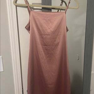 Pink Cowl Neck Cocktail Dress